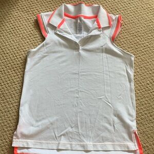 Ivivva white and pink golf shirt